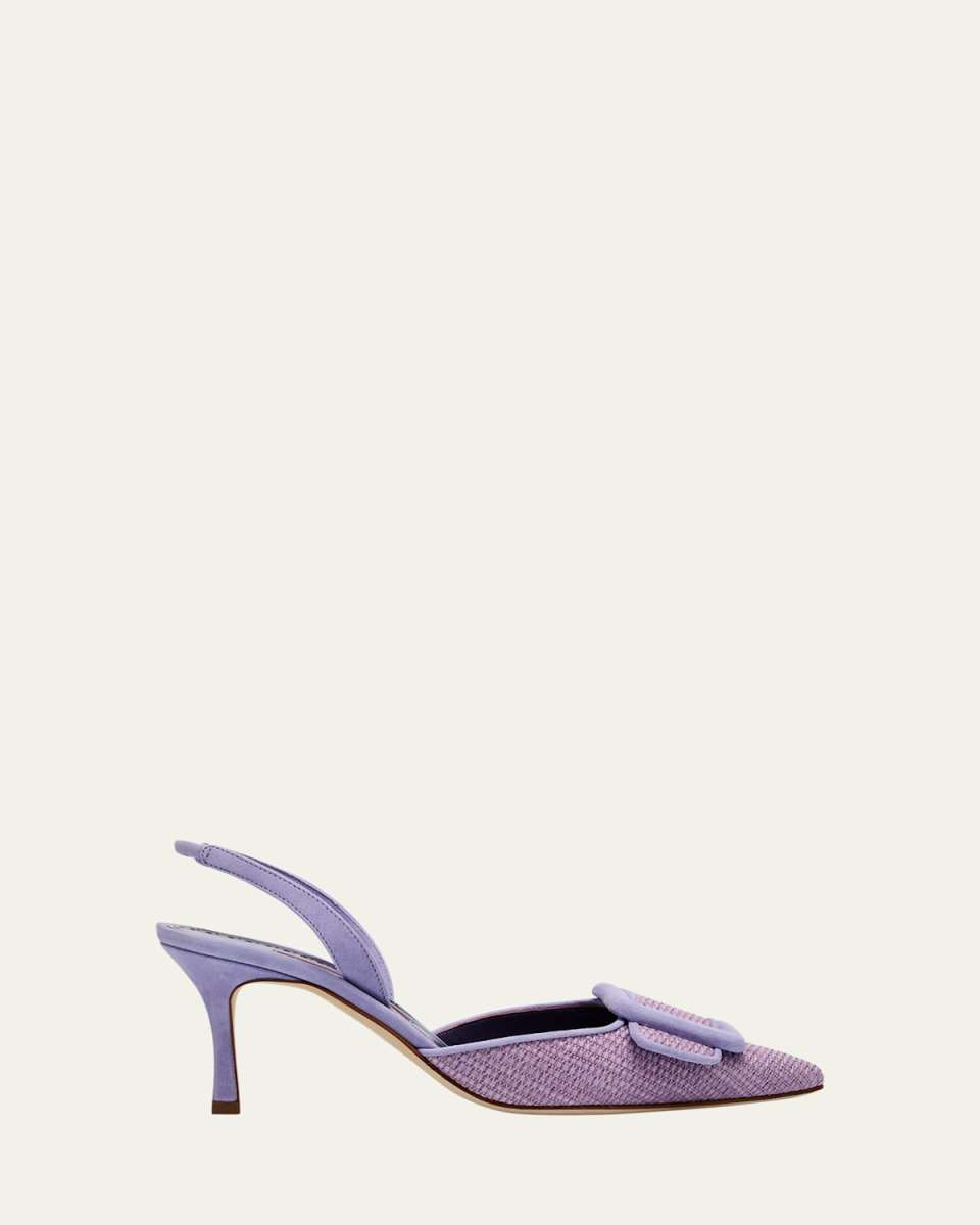 Maysli Woven Buckle Slingback Pumps